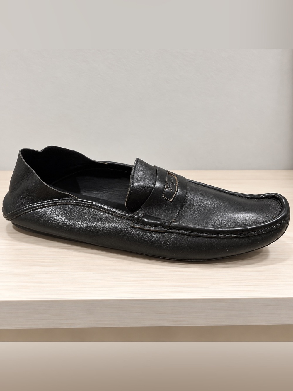Salvatore Ferragamo Black Leather Penny Loafers Men’s Size 11 D – Made in Italy